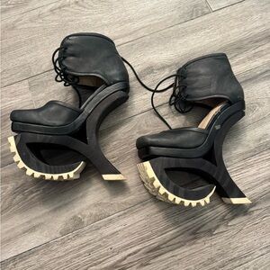 Jeffrey Campbell Black Alleviate Platform Shoes